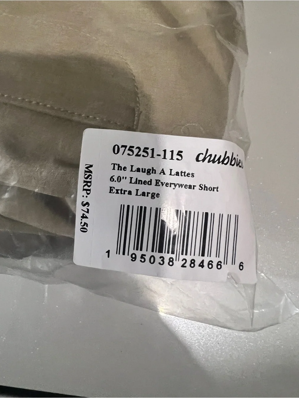 chubbies Men's Khaki Flat-Front Elastic-Waist Shorts